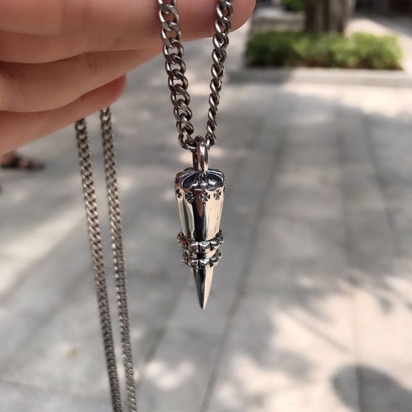 

fashion brand ch cross bullet designer necklace for lady design mens and women party wedding lovers gift luxury hip hop jewelry, Silver