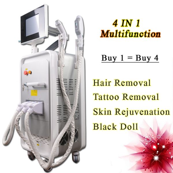 

shr home laser hair removal machine nd yag laser tattoo removal equipment vacuum rf skin tigthening acne therapy beauty equipment ce, Black