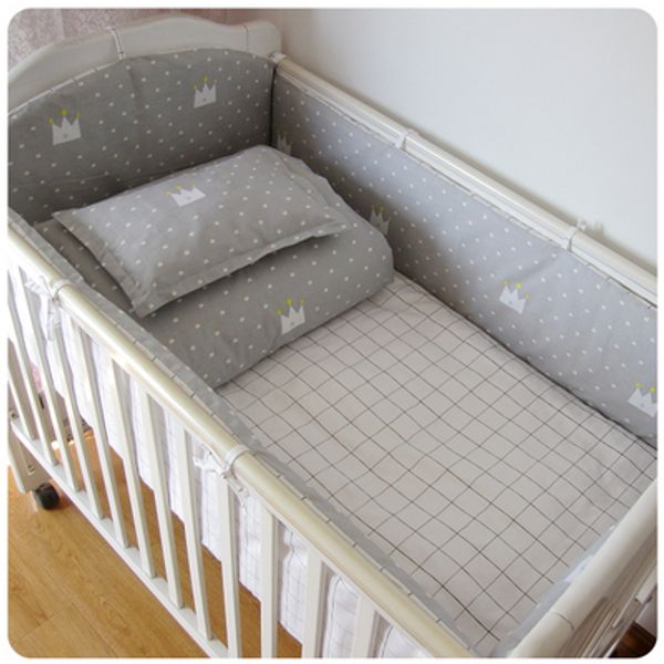 

promotion 6/7pcs baby bedding set 100% cotton crib bed set baby bed linen boys cot jogo de cama , 120*60/120*70cm