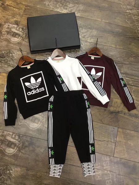 

2019 new children's long sleeve two-piece suit190807#06, White