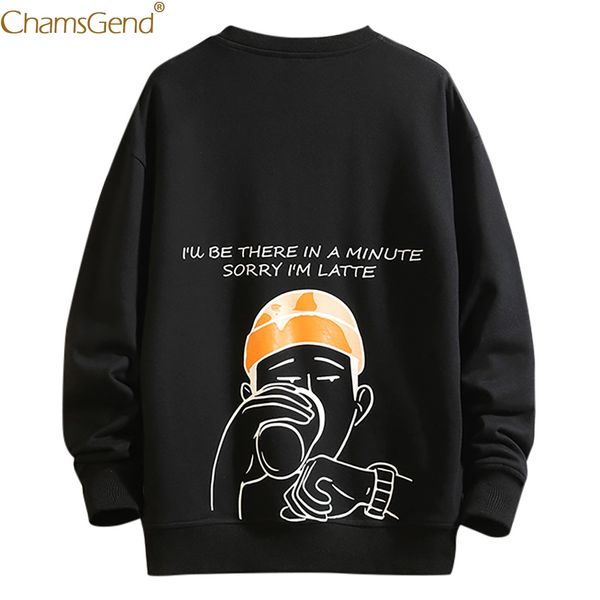 

fashion printing o-neck long sleeves sweatshirt men big size sweatshirts men black print casual long sleeves aug