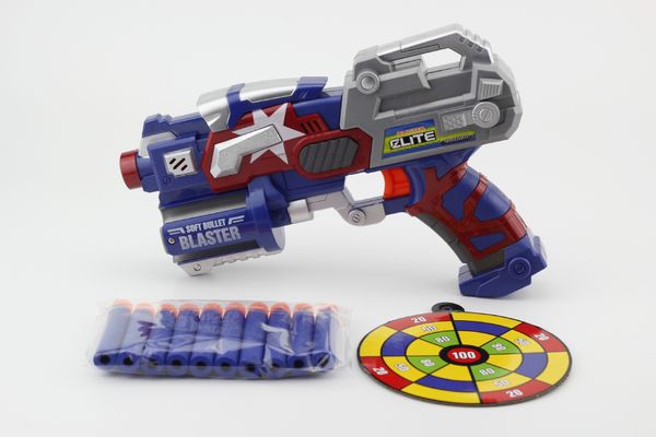 

children' cool toy guns, soft bullets with target, military model toy, safety harmless, for kid party birthday' gift, collecting