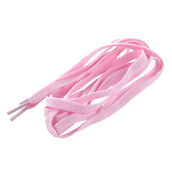 

44" solid flat shoelaces strings laces for sneaker pink, Black