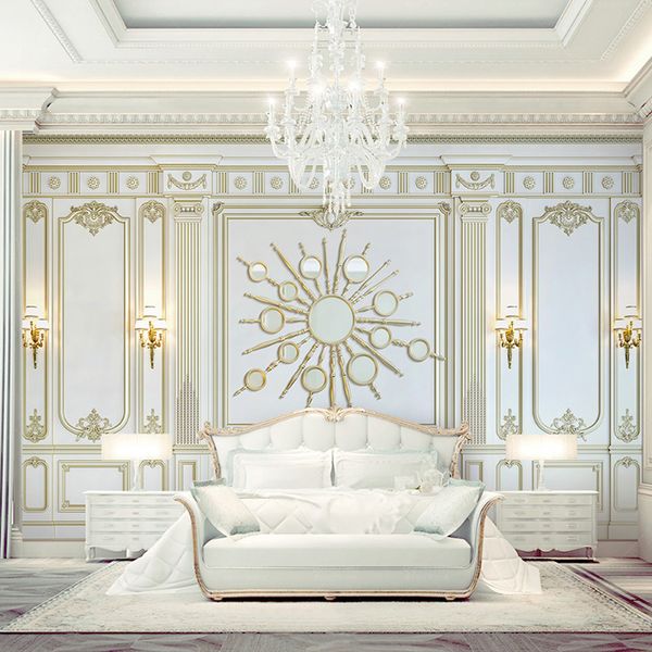 

custom any size 3d mural wallpaper european style 3d stereo golden square frame p wall painting living room l wall paper