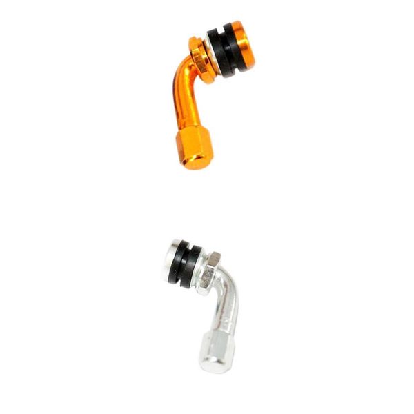 

motorcycle car wheel tire tyre valve stems caps 90 degree for motorbike dirt pit bike (gold & silver