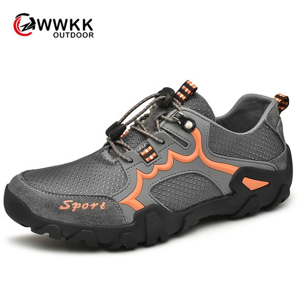 

wwkk men non-slip hiking shoes quick dry breathable upstream flat water shoes outdoor sport climbing sneakers beach wading
