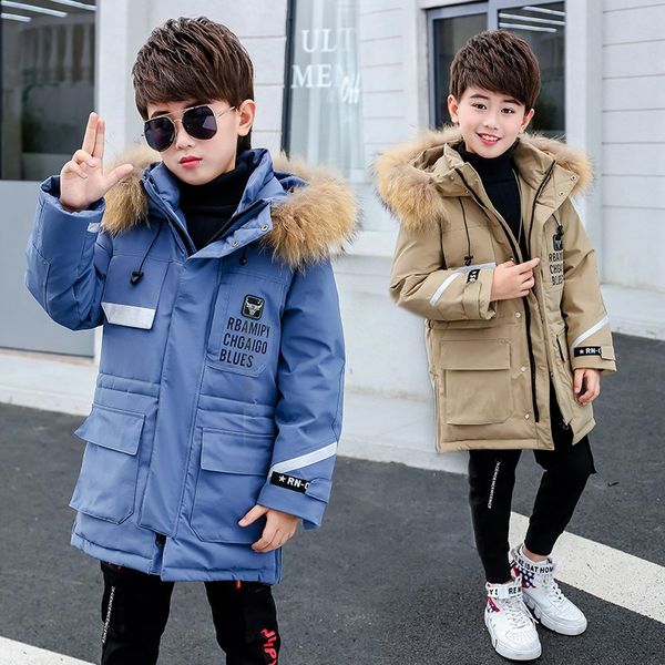 

christmas winter jacket kids snowsuit baby boy girl parka coat down jackets for girls child overalls kids clothing parkas, Blue;gray
