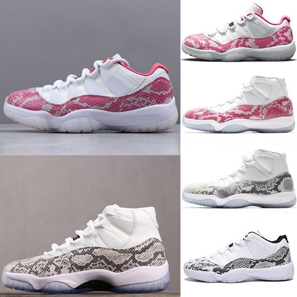 

new 11s pink grey light bone snakeskin men women basketball shoes size 13 11 xi snakeskin sports designer sneakers mens trainers chaussures, White;red