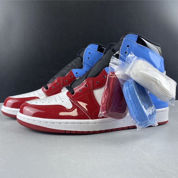 

1s fearless unc to chicargo mens basketball shoes 1 high og sneakers outdoor athletic trainer with box