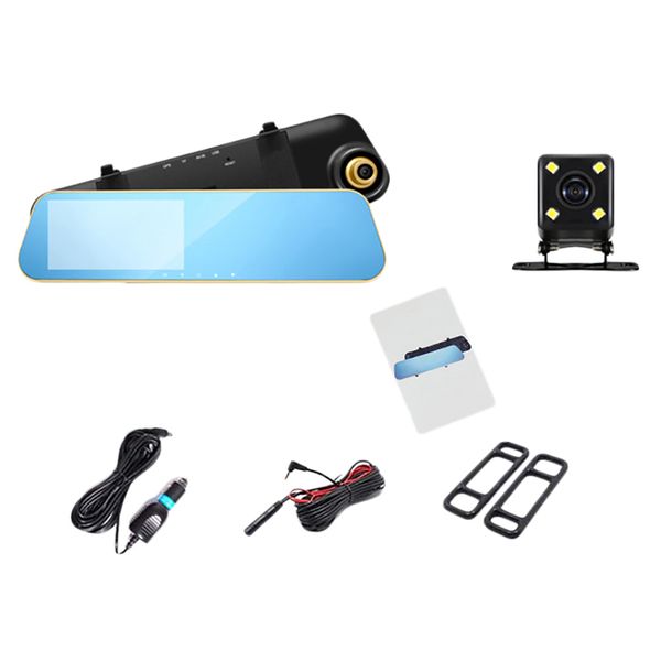 

4.3 inch steam line car recorder double recording lens reversing image 10 meter line truck available car dvr