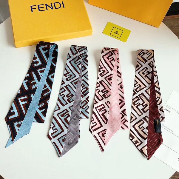 

wholesale fashion brand bag scarf women cravat fashion decorative silk scarfs long headband scarves size 120x8cm, Blue;gray