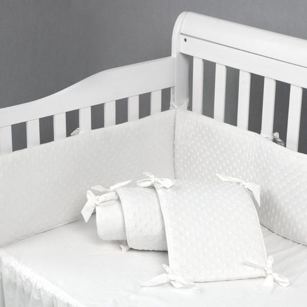 

pure color baby crib bedding filling 100% cotton baby crib bumper