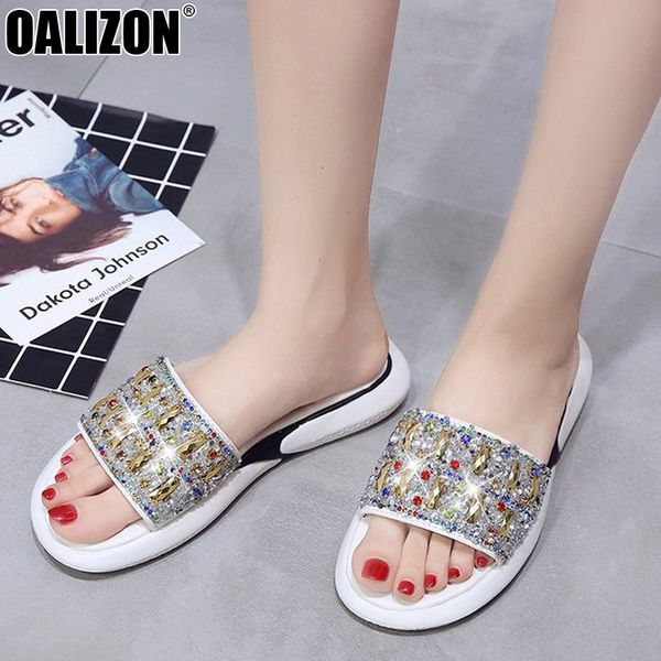 

lady fashion crystal summer women open toe loafer woman mules mujer lazy casual flat beach slippers babouche stuffies shoes r250, Black