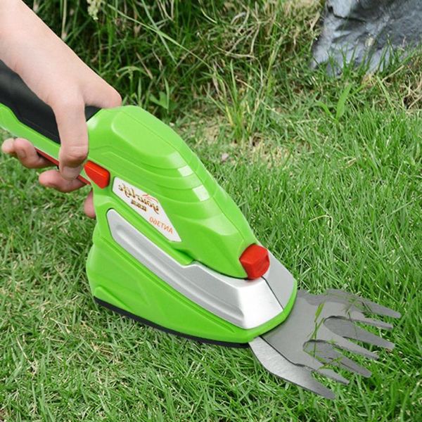 

cordless electric lawn mower set weeding scissors with 2 blades home garden grass trimmer 4.5v dc eu plug garden tools supplies