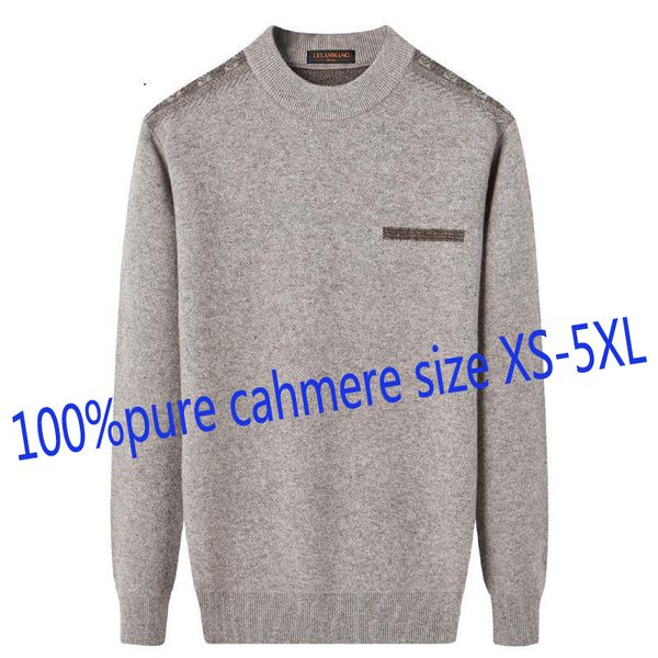 

new arrival winter 100%pure cashmere pullover men thickening warming sweater casual computer knitted o-neck plus size xs-4xl 5xl, White;black
