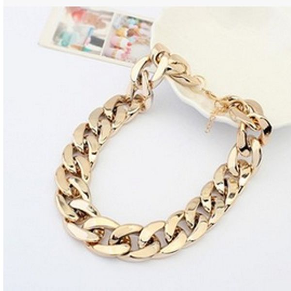 

hiphop/rock style choker necklace 2018 new punk accessories coarse chain necklace fashion ccb necklaces 1 pc, Silver