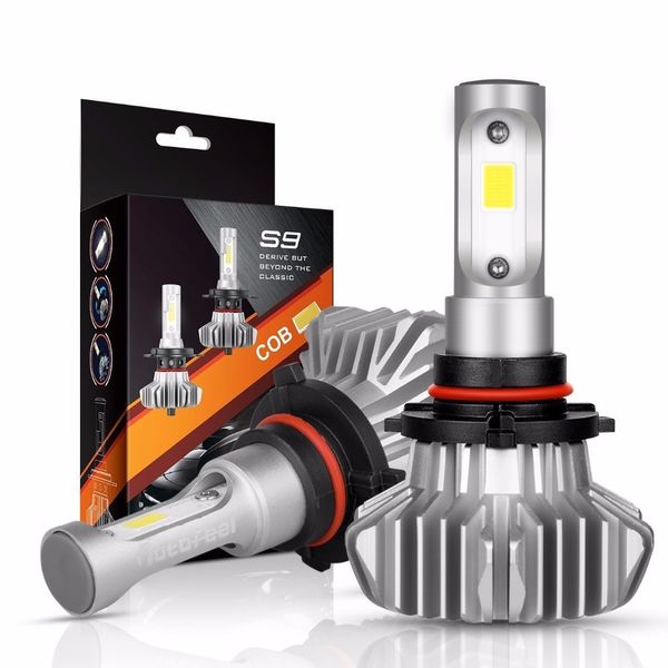 

2pcs 9005 / hb3 car led headlight auto fog lamp 60w 8000lm automobile bulb chips cob 6500k car lighting all-in-one driver lamp