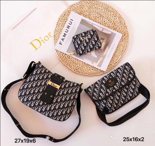 

three-piece designers handbag classic selling style authentic cow high leather luxury handbag clutch single shoulder--8
