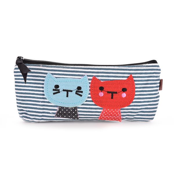 

canvas cat pattern makeup bag coin cellphone storage cosmetic