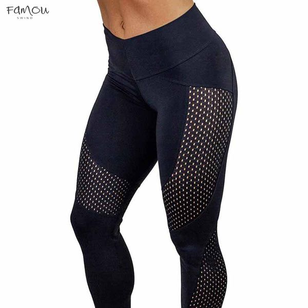 

Sexy New Push Up Legging Leggings For Women Elastic Patchwork Workout Mesh Pants Womens Ladies Fitness Leggings Leggins