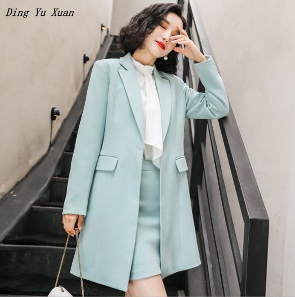 

управление леди тонкий формальное длинные пальто рабочая одежда ветровка женская с длинным рукавом blazer femme хаки красный желтый синий пи, Tan;black