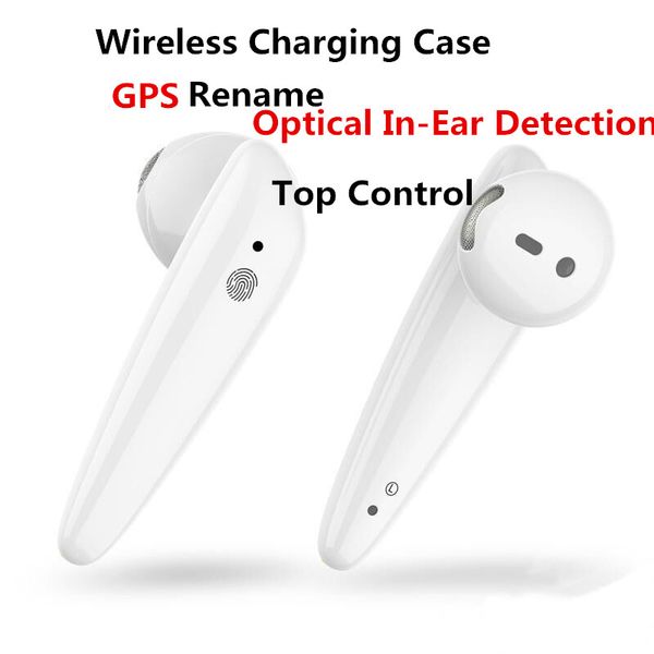 

I300 TWS AIR2 Earbuds Всплывающие 1to1 pods2 наушников QI Беспроводная зарядка Bluetooth 5.0 наушники