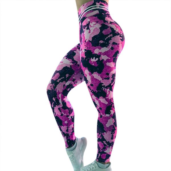 

2019 new yoga pants elastic waist leggings for fitness leggings sport women fitness high waist calzas deportivas mujer, White;red
