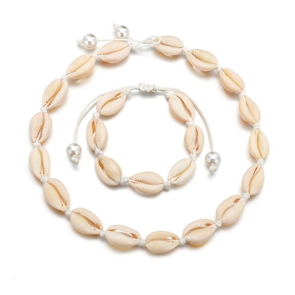 

accessories posimi second manual shell necklace bracelet set ornament, Silver