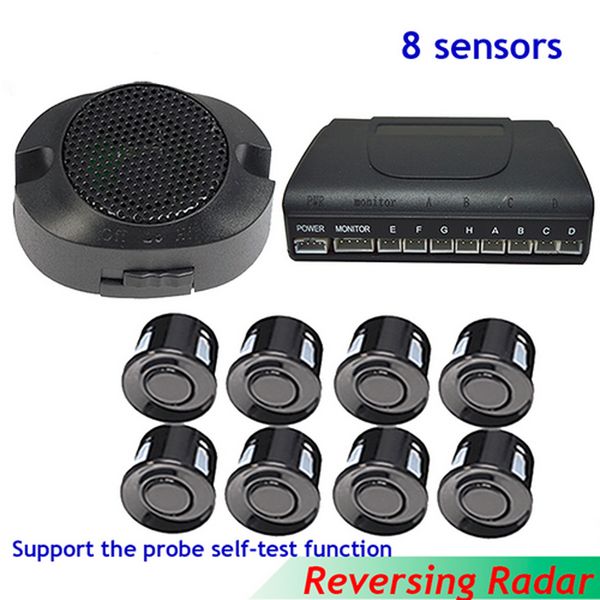 

car auto parktronics 8 parking sensor with 8 sensors reverse backup car parking system sound alarm 4 front 4 back