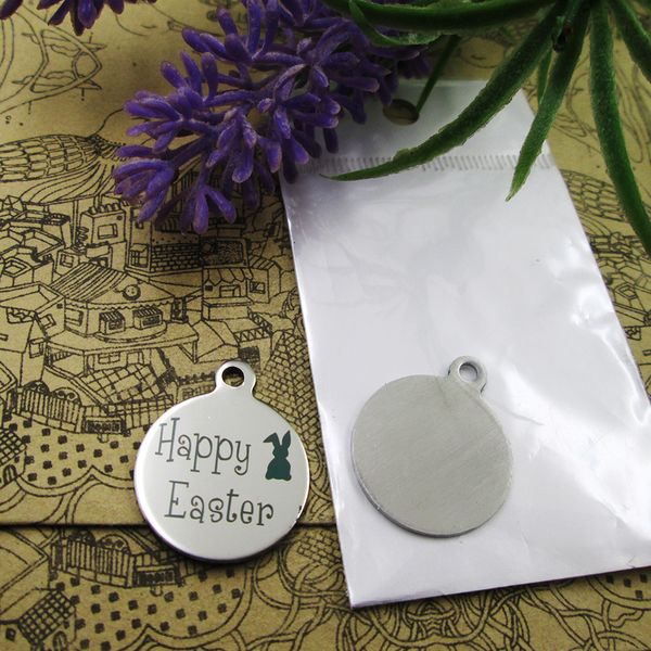 

40pcs--"happy easter"stainless steel charms more style for choosing diy charms pendants for necklace, Bronze;silver