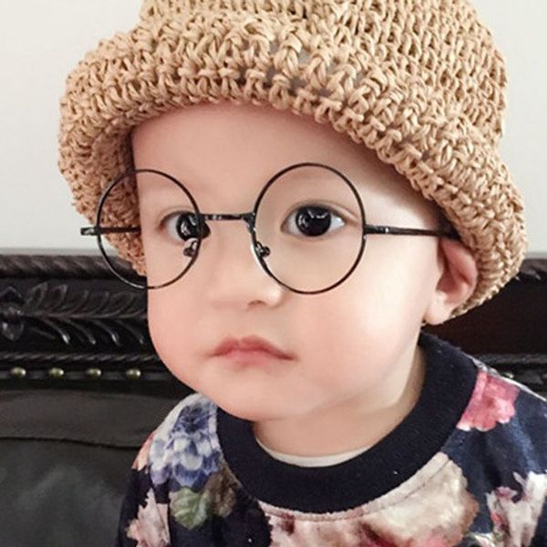 Großhandels-Kinderbrillengestell Baby Jungen Mädchen Brillengestell Vintage Kinder Klare Linse Optisches Spektakel 2-9 alt