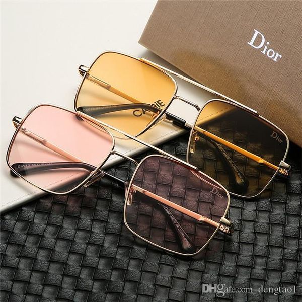 

design 2019 half frame sunglasses women men sun glasses outdoors driving glasses uv400 case g2 dior, White;black