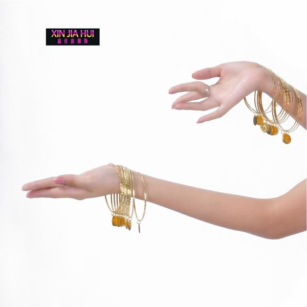 

dancing girl hanging coins bracelet belly dance coin hand decorate jewelry bellydance costume chinese market online, Black;red