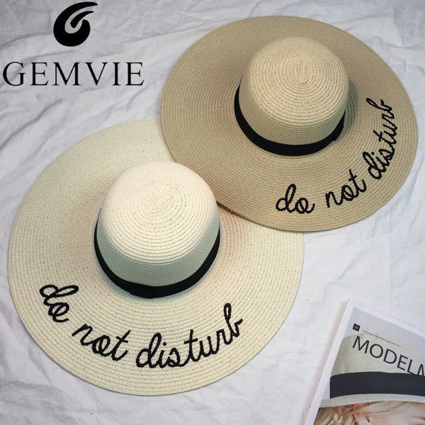 

fashion ladies large wide brim sun hat for women embroidery do not disturb panama summer straw hats floppy beach hat c18122501, Blue;gray