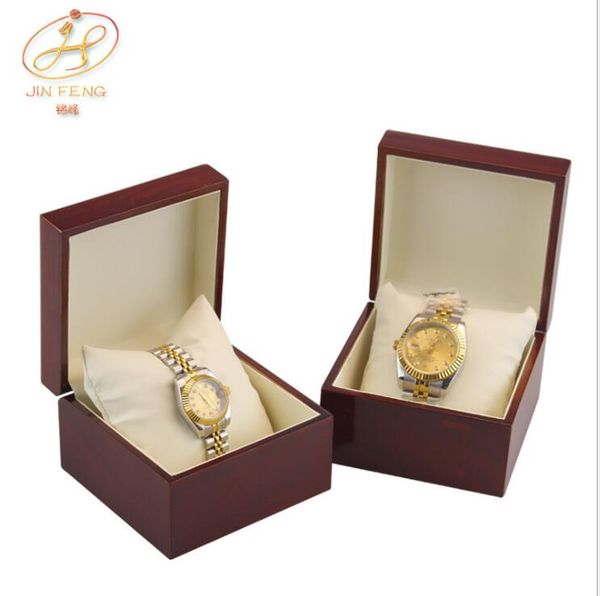 

2018 wristwatch packaging case box rectangle storage boxes for expensive watch display collection wood luxury watch boxes, Black;blue