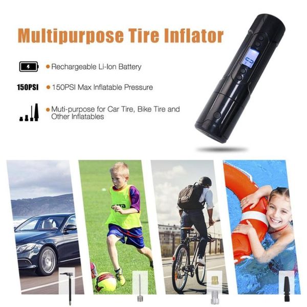 

air pump intelligent digital display portable handheld wireless car tire electric air pump bicycle