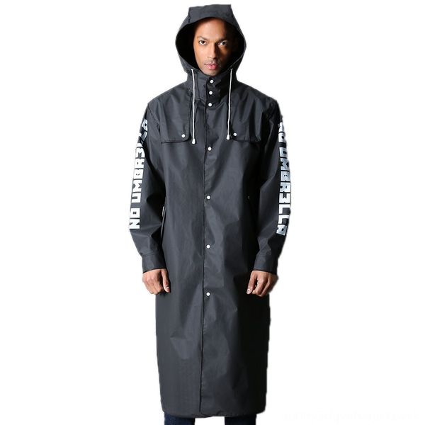 

fashion eva black tide raincoat custom logo pattern fashion environmental wear athletic & outdoor apparel protection outdoor mens long, Blue;black
