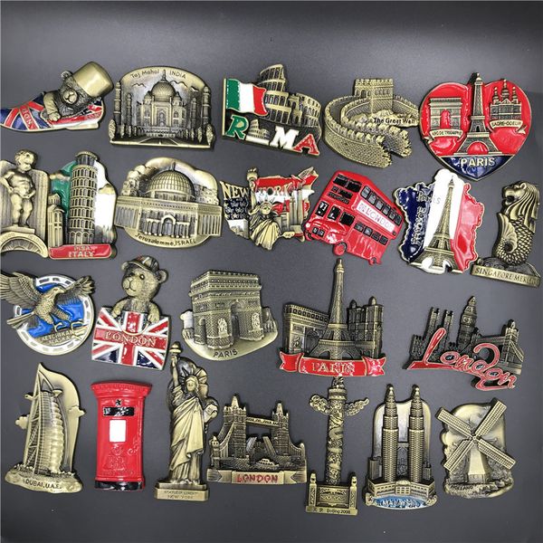 

1pcs foreign trade travel commemoration of thai elephant,golden buddha,myanmar,korea,france,turkey,myanmar resin refrigerator