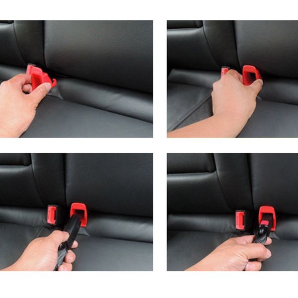 

1 pair universal car fixed guide groove for kids baby safety seat belt auto child safe buckle