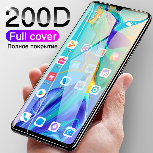 

200d tempered glass for huawei p30 p20 pro screen protector full curved edge for p20 p30 lite protective glass on honor 9 lite