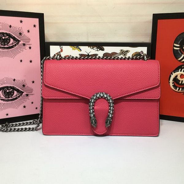 

New vintage de igner luxury handbag pur e calf kin genuine leather with chain cro body bag brand ladie houlder bag middle