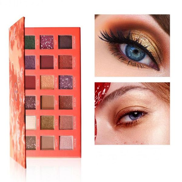 

o.two.o eye shadow matte shimmer pigment powder 18 colors long lasting makeup brown purple makeup palette 20pcs/lot dhl