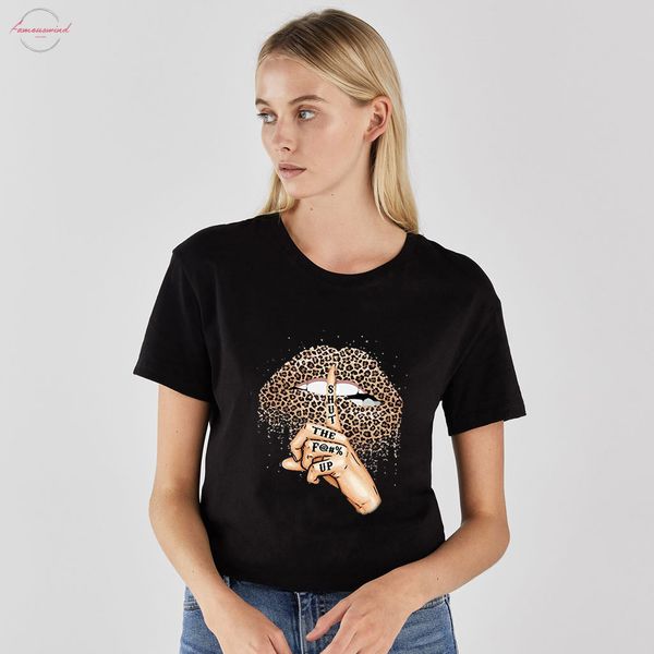 

women t shirt lips leopard funny print labios t shirt hipster costume women tshirt summer leopardo lip tee shirt kleding vrouwen, White