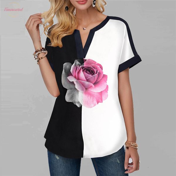 

polyester new summer tshirt flowers print short sleeve amp; tees fashion casual t shirt, White