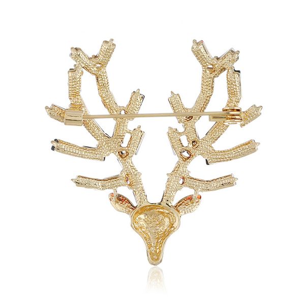 

wholesale- fashionable cartoon cute christmas deer brooch creative water drill animal brooch christmas brooch, Gray
