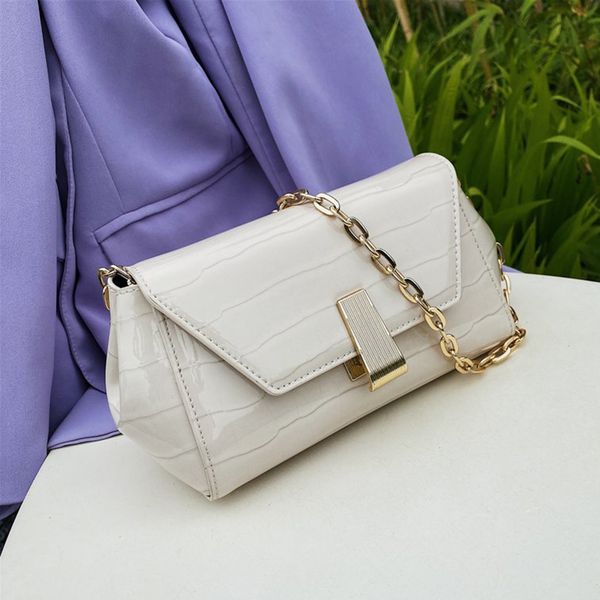 

stone pattern pu leather crossbody bags for women 2020 simple solid color shoulder handbags female travel chain cross body bag