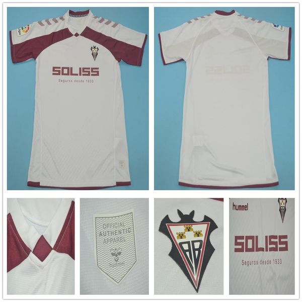 

2019 2020 albacete soccer jerseys 10 zozulya bela galvez rodriguez aridane susaeta erice custom albacete balompie home white football shirt, Black;yellow