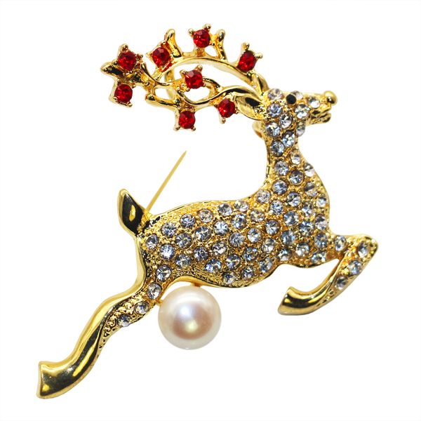 

christmas accessories lovely elk cartoon fun brooch pin brooch jewelry, Gray