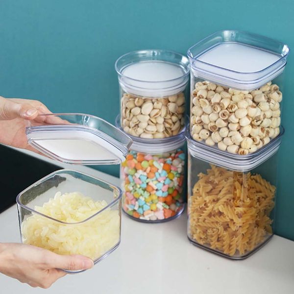 

кубок высокого качества пластикового cereal dispenser ящик для хранения продуктов питания кухни зерна рис контейнер для хранения ниццы уборк