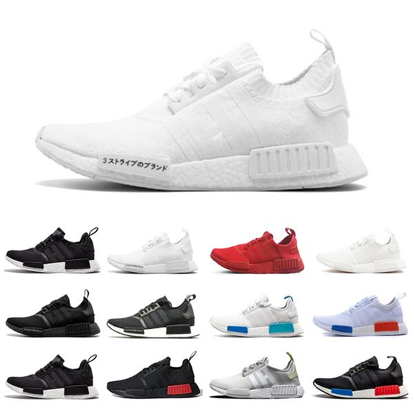 

2020 fashion r1 runner running shoes mens women shoes japan triple white black og bred cream blue sports sneakers size 36-45